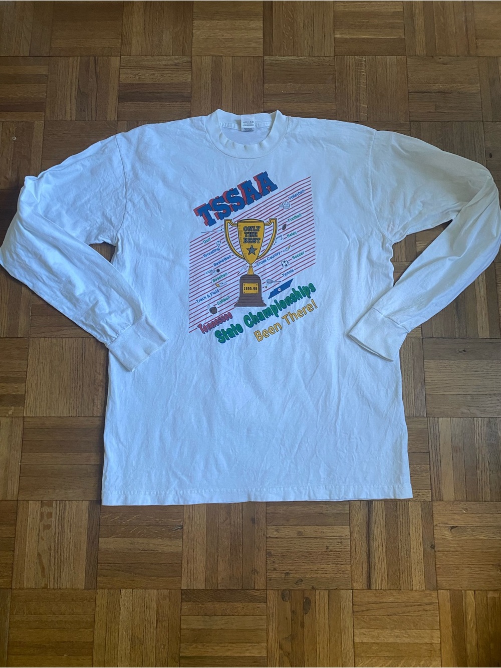 Vintage TSSAA Long Sleeve 1995 Tennessee State Championships T Shirt XL